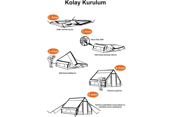 12 Kişilik 4 Mevsim Şişme Kamp Çadırı | 12 m², 420D Oxford Kumaş, Su Geçirmez, 300×400×210 cm - 7