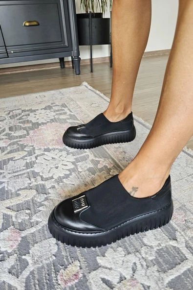 OPS 2000 Topukla Kadın Kalın Tabanlı Hakiki Deri Ayakkabı - Resim 2