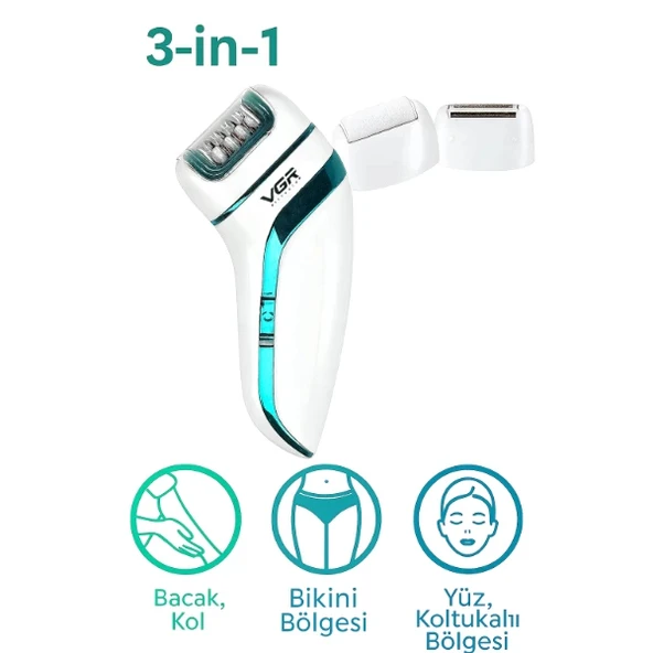 MDB Profesyonel 3 Başlıklı Epilasyon Aleti ürün görseli 1