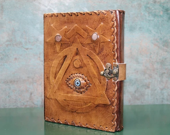 MDB Taşlı Deri Defter Model 1 ürün görseli