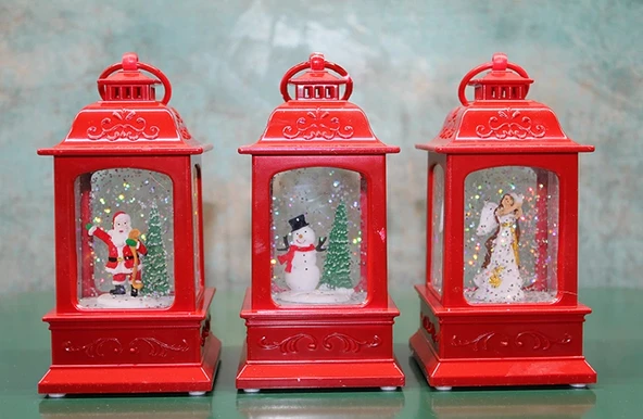 MDB Yılbaşı Temalı Işıklı Müzikli Kar Küresi Kırmızı Tasarımlı ürün görseli