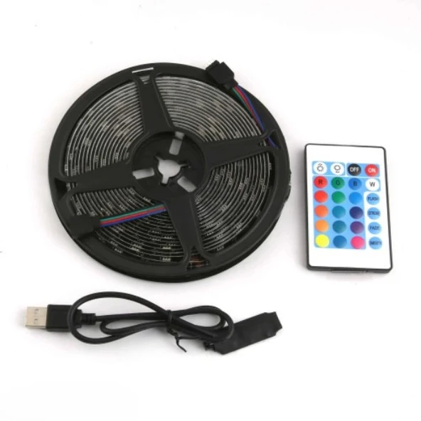 MDB RGB Şerit 30 LED Kumandalı USB Bağlantılı ürün görseli 1