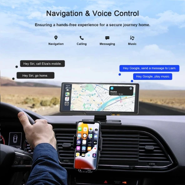 MDB Çift Lens Kameralı Apple Ve Android CarPlay - Resim 3