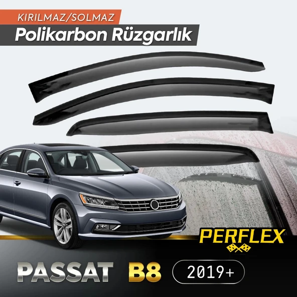 MDB VW Passat B8 2019+ Cam Rüzgarlığı V2 Düz ürün görseli 1