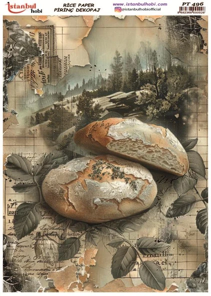 Pirinç Dekopaj Kağıdı 30x42cm PT-496 Ekmek