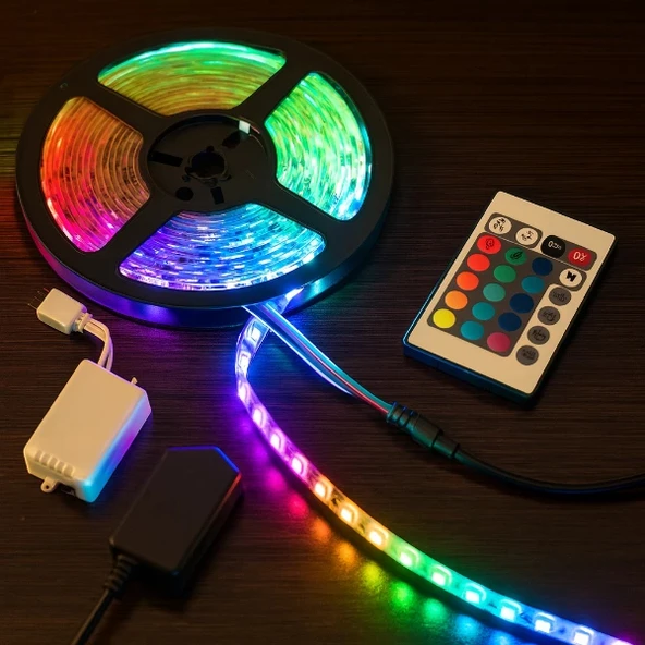 MDB RGB Şerit 54 LED Kumandalı USB Bağlantılı ürün görseli
