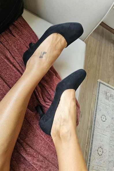 10 1898 Topukla Kadın Kadeh Topuk Rahat Ayakkabı - Resim 3