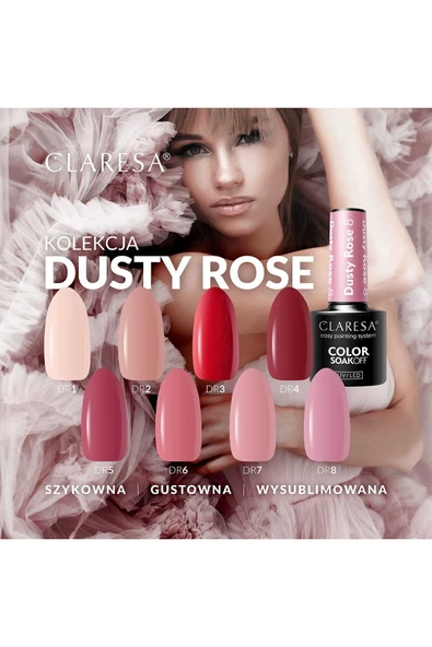 Claresa Kalıcı Oje Koyu Gül Pembe 05 5gr - Resim 5