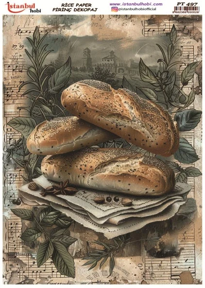 Pirinç Dekopaj Kağıdı 30x42cm PT-497 Ekmek ürün görseli 1