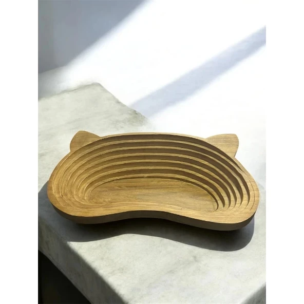 MDB Evcil Hayvan Kulak Motifli Ahşap Yatak ürün görseli 1