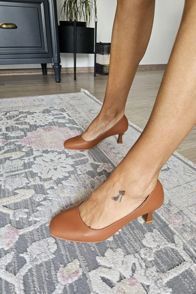 10 1898 Topukla Kadın Kadeh Topuk Rahat Ayakkabı - Resim 10