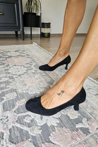 10 1898 Topukla Kadın Kadeh Topuk Rahat Ayakkabı - Resim 8