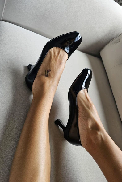 10 1898 Topukla Kadın Kadeh Topuk Rahat Ayakkabı - Resim 5