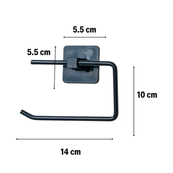 Metal Siyah Tuvalet Kağıtlığı - 3