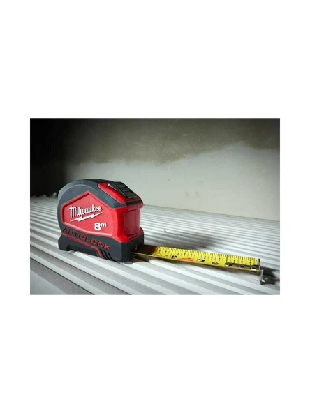 Milwaukee Ağır Hizmet Tipi Autolock Şerit Metre 8m - 4932464664 - Resim 4
