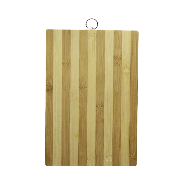 AHŞAP 20X30CM BEYAZ ÇİZGİLİ BAMBU KESİM PANOSU METAL KULPLU (5250)