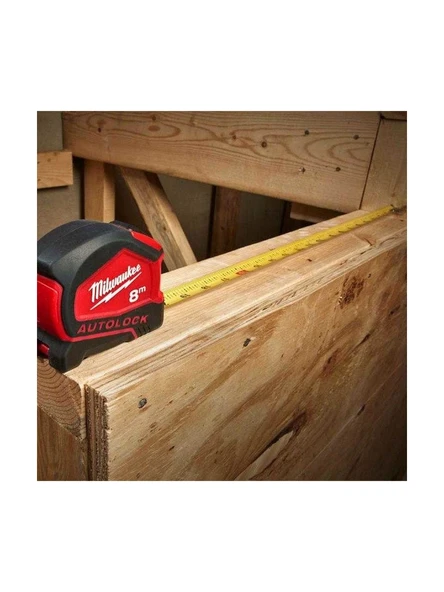Milwaukee Ağır Hizmet Tipi Autolock Şerit Metre 8m - 4932464664 - Resim 5