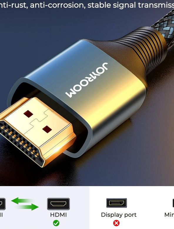 Joyroom SY-20H1 4K 60Hz HDMI to HDMI Görüntü Kablosu 2m - 3