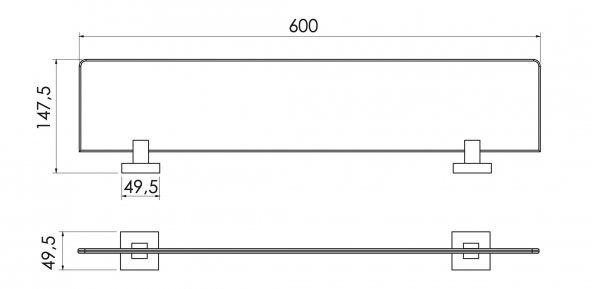 Serel Diagonal Etajer Raf 60 Cm 140104001 - Resim 3