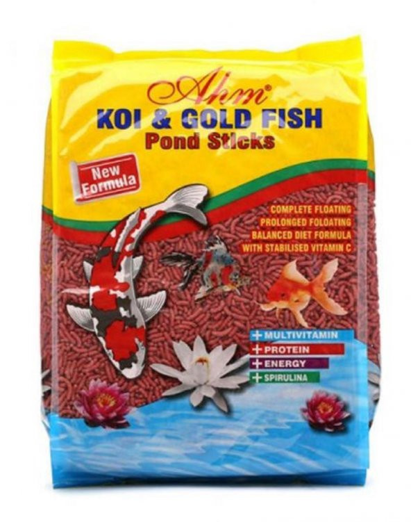 Ahm Koi Goldfish Colour Sticks Balık Yemi 1 KG