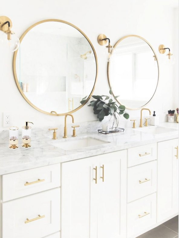 Serel Luna Tezgah Üstü Sıvı Sabunluk Altın Görünümlü 140110014A - 3