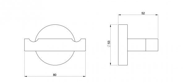 Serel Rita İkili Askılık Havluluk Mat Siyah 140112006S - Resim 2