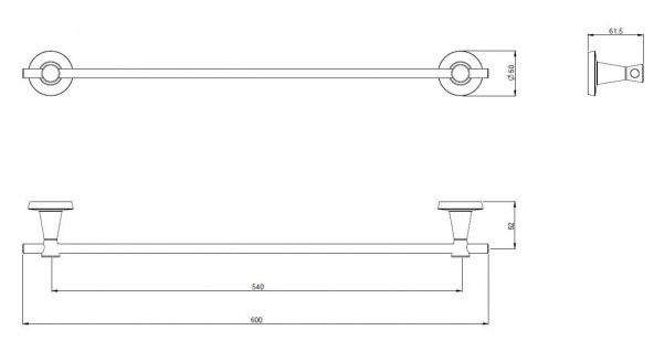Serel Purity Uzun Havluluk Altın Görünümlü 60 cm 140113004A - 2
