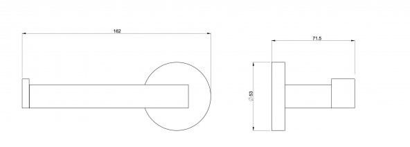 Serel Rita Tuvalet Kağıtlığı Kapaksız Mat Siyah 140112007S - Resim 2