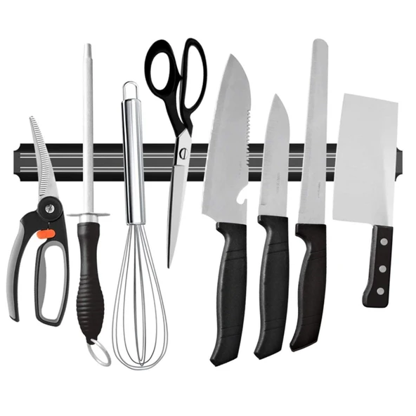 Mıknatıslı Paslanmaz Duvar Bıçak Askısı Standı 55 Cm Aparat (5250) - 3