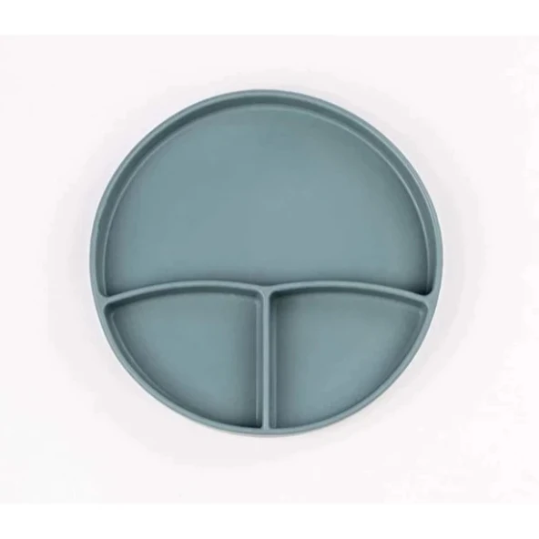 MDB Yeşil 3’lü Silikon Yemek Seti – Önlük + Diş Kaşıyıcılı Kaşık + Vakumlu Tabak - Resim 4