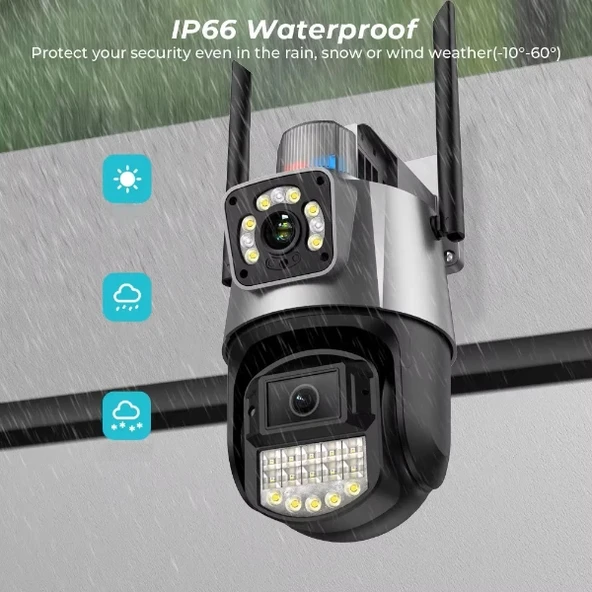 MDB Çakarlı Çift Lensli Dış Mekan Güvenlik Kamerası - Resim 2