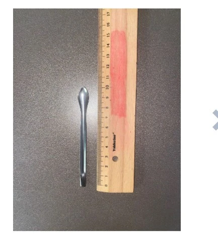 10 cm Çift Uçlu Paslanmaz Çelik Laboratuvar Kaşığı