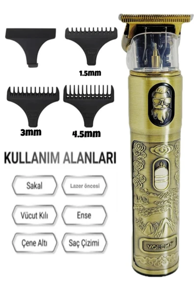 Dijital Göstergeli Saç Sakal Tıraş Makinesi - Sıfıra Yakın - IP-1949 (5250) - 4