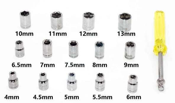 40 PARÇA LOKMA TAKIMI PLASTİK KUTULU COMBINATION SOCKET WRENCH SET (5250) - 2