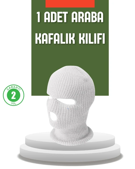 Kışlık Araç Koltuk Başlık Koruyucu Komik Maske Tasarımlı - 1