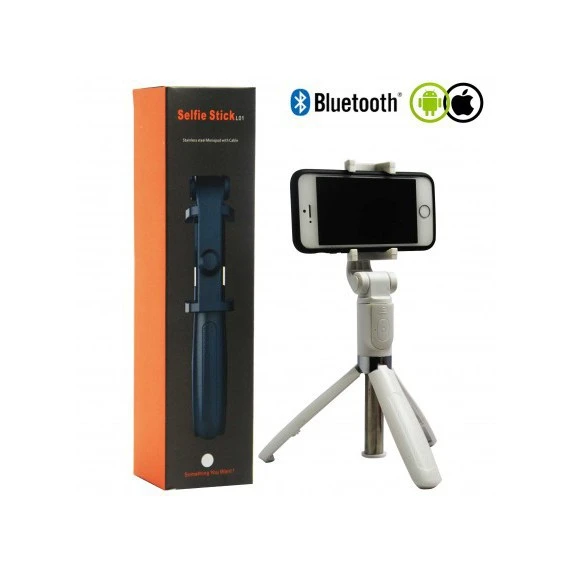Selfie Stick L01 Bluetooth Kumandalı Selfie Çubuğu Tripod Monopod (5250) - 3