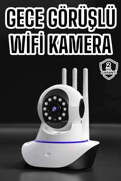 Ev Kamerası Wifi Kamerası Video Kayıt Çift Yönlü Hareket Sensörü Bebek ürün görseli