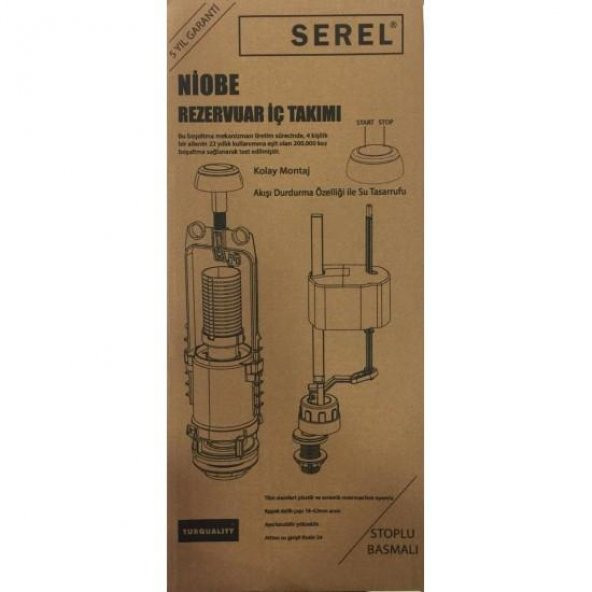 Serel Niobe Alttan Doldurmalı Rezervuar İç Takım (Start - Stoplu) 150400400079 - 2