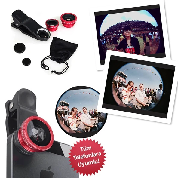 Balık Gözü Cep Telefonu Lensi (Tüm Modellere Uyumlu) (5250) - 2