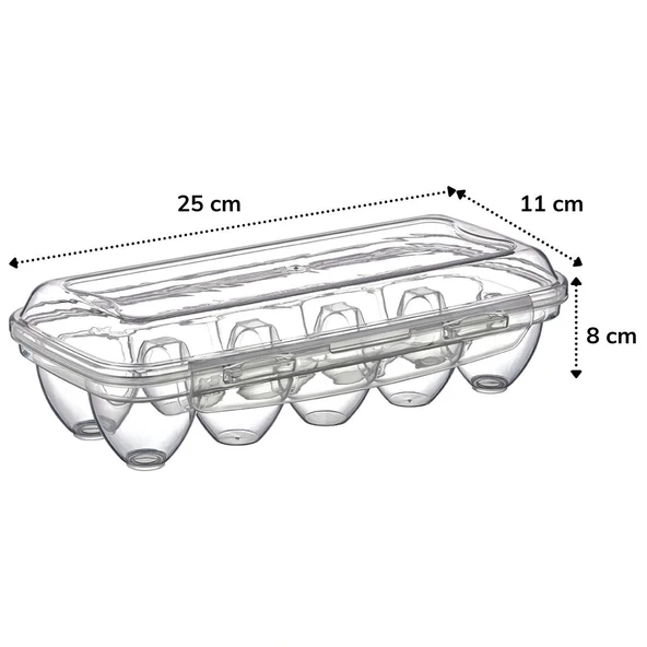 10 Bölmeli Kilitli Kapaklı Yumurtalık Saklama Kutusu YU110 (5250) - 2