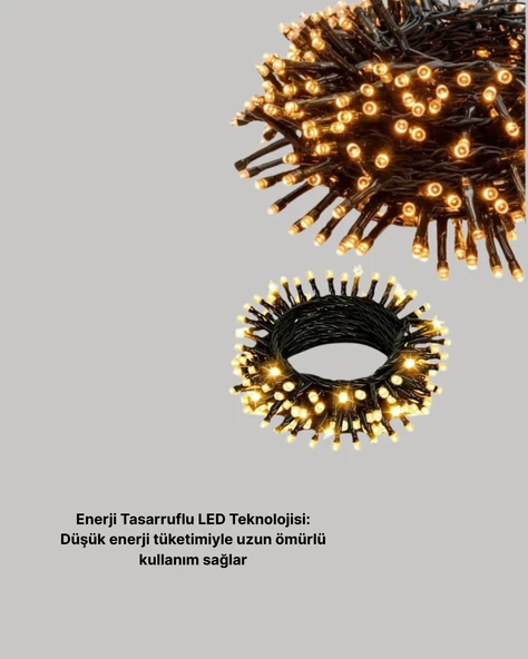 Animasyonlu LED Işıklı 10 Metre Uzaktan Kumandalı Dekoratif Işık - 3