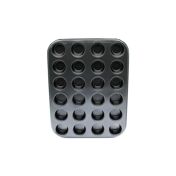 24 GÖZLÜ METAL - SİYAH MUFFIN KEK KALIBI (5250)