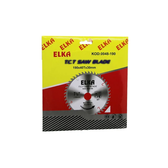 ELKA 0048-190 190 X 40T X 30MM AĞAÇ SUNTA KESİCİ DİSK (5250)