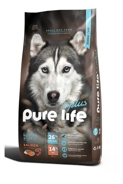 PURELİFE PLUS DERMA SOMONLU YETİŞKİN KÖPEK MAMASI 15KG - 5