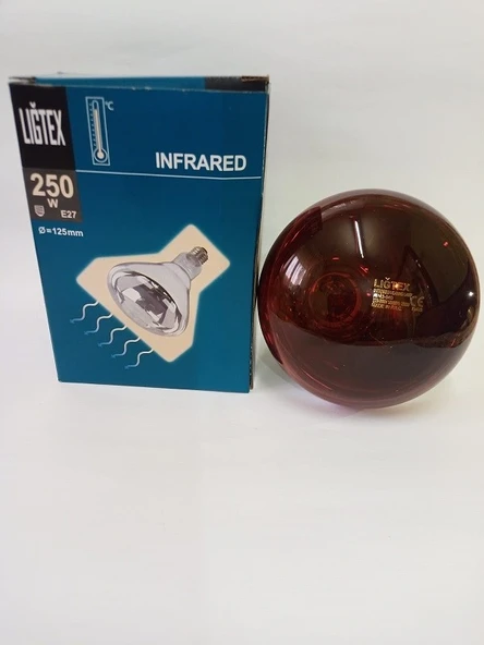 Ligtex Infrared Isıtıcı Lamba 250 Watt Kümes Isıtıcı Ampül - 2