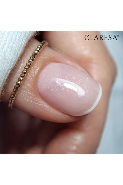 Claresa Kalıcı Oje French Time Yarı Şeffaf Nude Parıltılı Pembe 08 5gr - 3