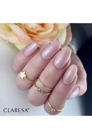 Claresa Kalıcı Oje French Time Yarı Şeffaf Parıltılı Açık Pembe 04 5gr - Resim 4