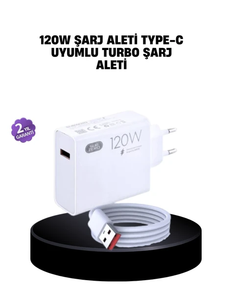 120W Mi Turbo Destekli Hızlı Şarj Cihazı TypeC Uyumlu Akım Korumalı