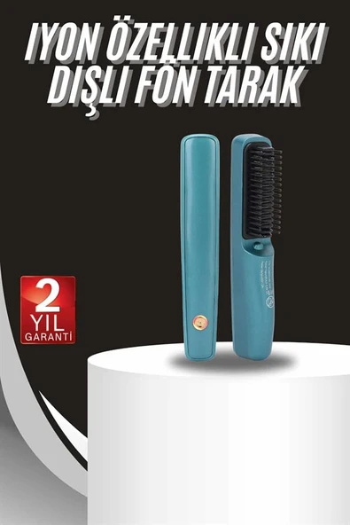 Sıkı Dişli Fön Tarak İyon Özelliği Saç Düzleştirici Tarak - 2