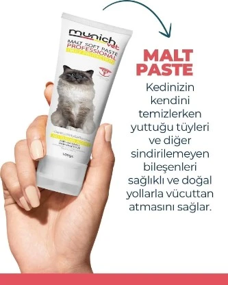 Munich Vet 3’lü Kedi Seti Tüy Sağlığı DAmlASI(50ml) Malt PASTA(100gr) Multi Vitamin PASTA(100gr) - Resim 2